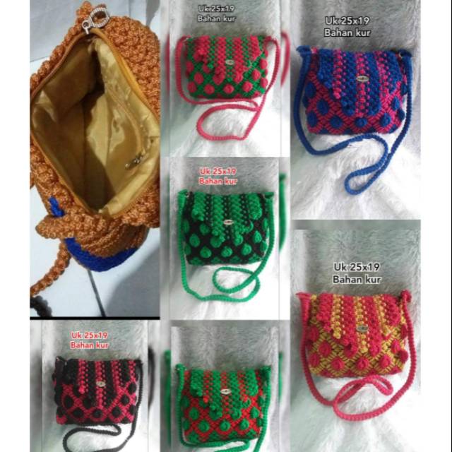 Tas rajut keong tutup / tas rajut cantik/ tas rajut jogja/oleh" khas jogja