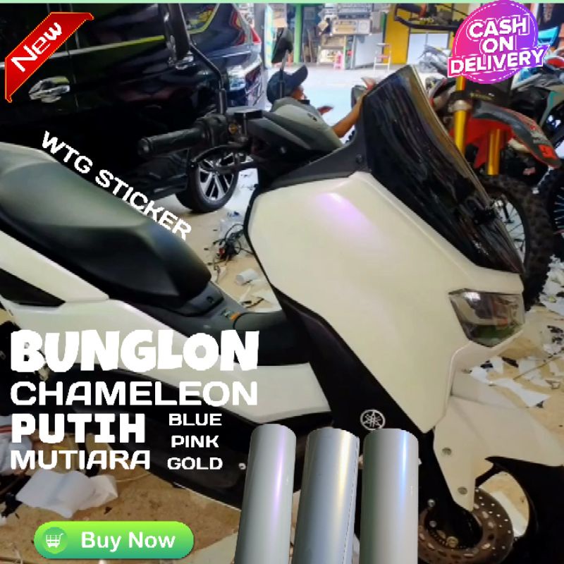 Stiker Skotlet Motor Putih Mutiara Pink / Stiker Skotlet Putih Mutiara Blue / Stiker Kotlet Putih Mu
