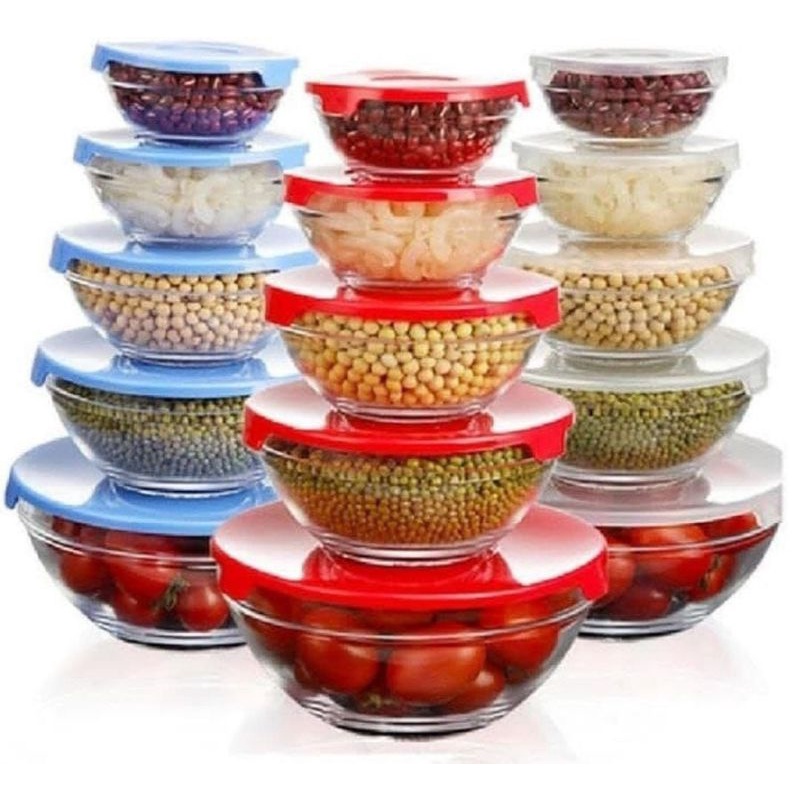Bowl Set kim Glass isi 5 pcs Gratis kardus+bubbleWrap+Label Fragile