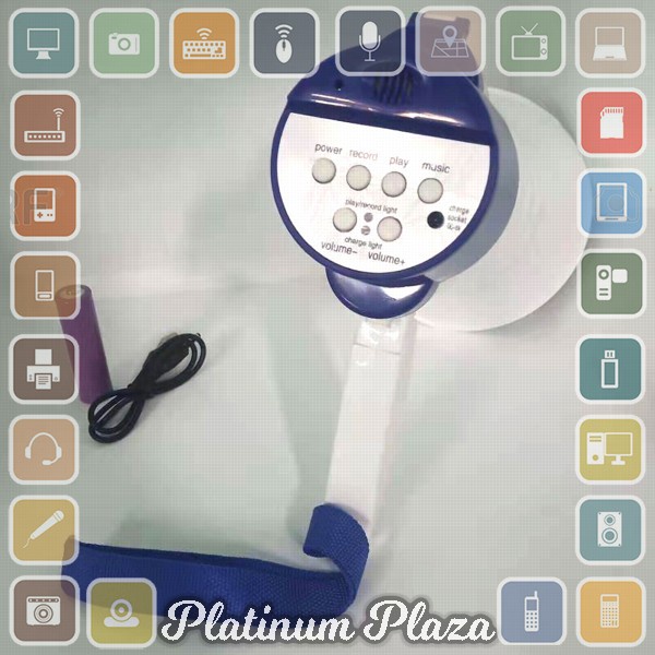 ZANSONG Toak Megaphone dengan Fungsi Rekaman - ZS-18 - White`5ZGPFQ-