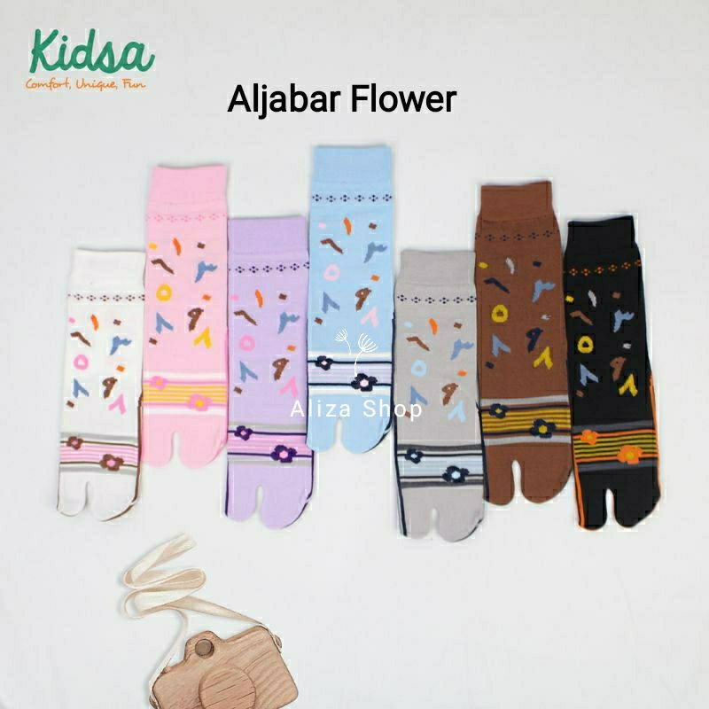 Kaos Kaki Anak Bagus Adem lucu -  Kanik Kidsa Motif Alfabet Aljabar Flower Polkadot