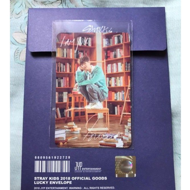 Lucky envelope stray kids op3 showcase unveil goods photocard