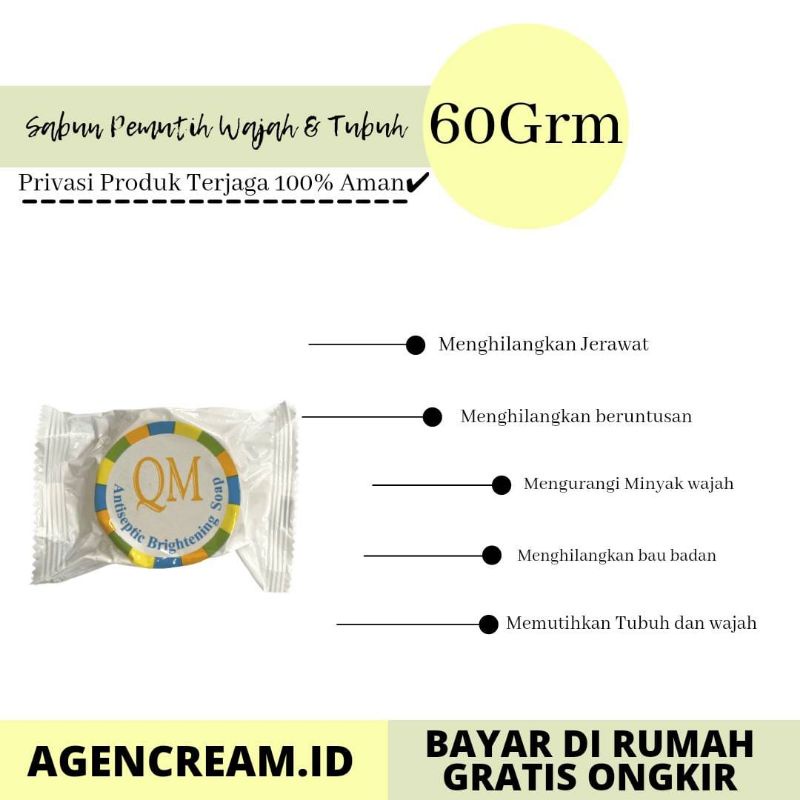 SABUN PEMUTIH WAJAH QM BRIGHTENING SOAP SABUN WAJAH SABUN BATANG SABUN WAJAH GLOWING PENCERAH WAJAH PERAWATAN WAJAH SABUN WAJAH PEMUTIH PEMUTIH WAJAH PERMANEN