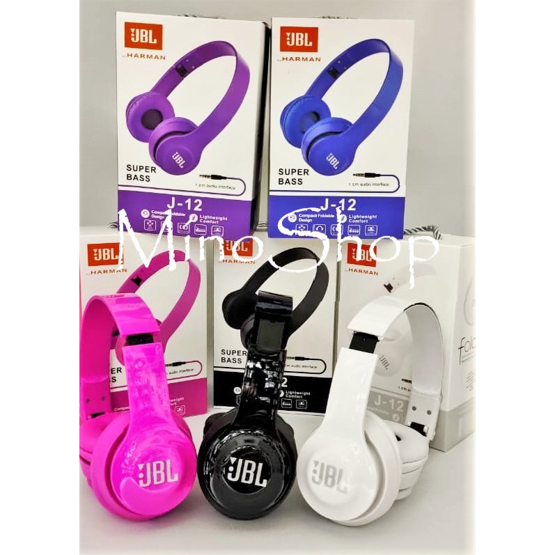 HEADPHONE STEREO BANDO JBL MZ-218 - J-12 SUPER BASS GOOD QUALITY