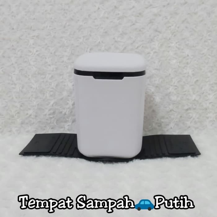 Tempat Sampah Box kotak Sampah kamar Mobil Putih polos b