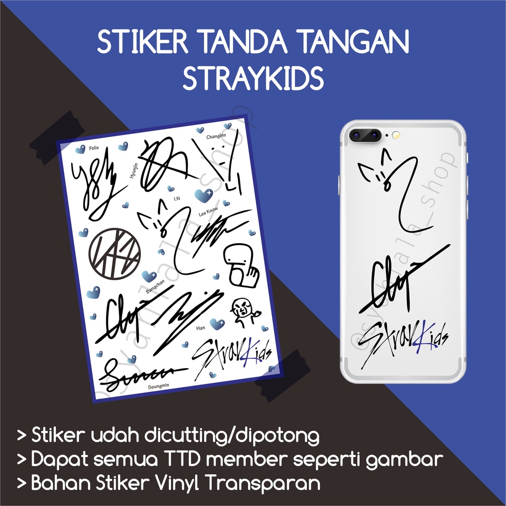STIKER TANDA TANGAN STRAYKIDS TTD KPOP STRAYKIDS