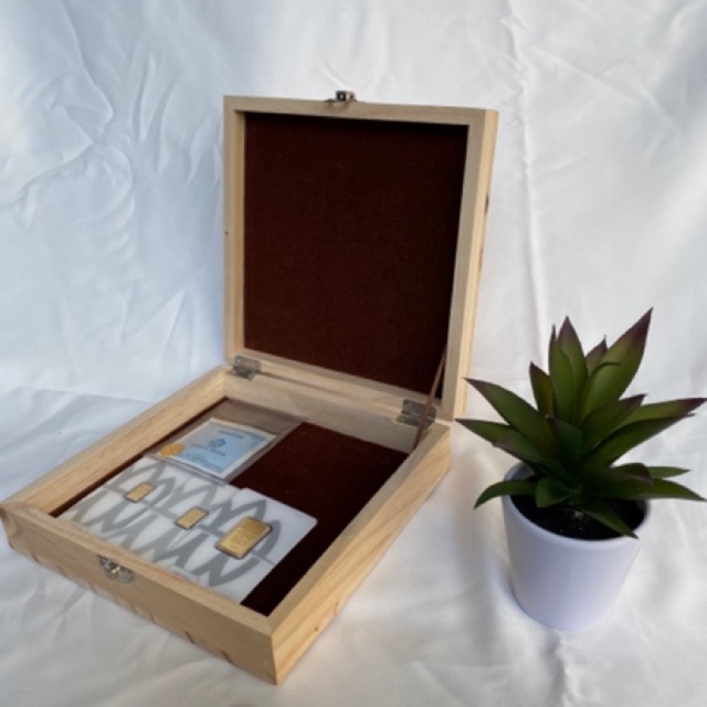 Kotak Perhiasan Kayu Pinus Jati Belanda Besar