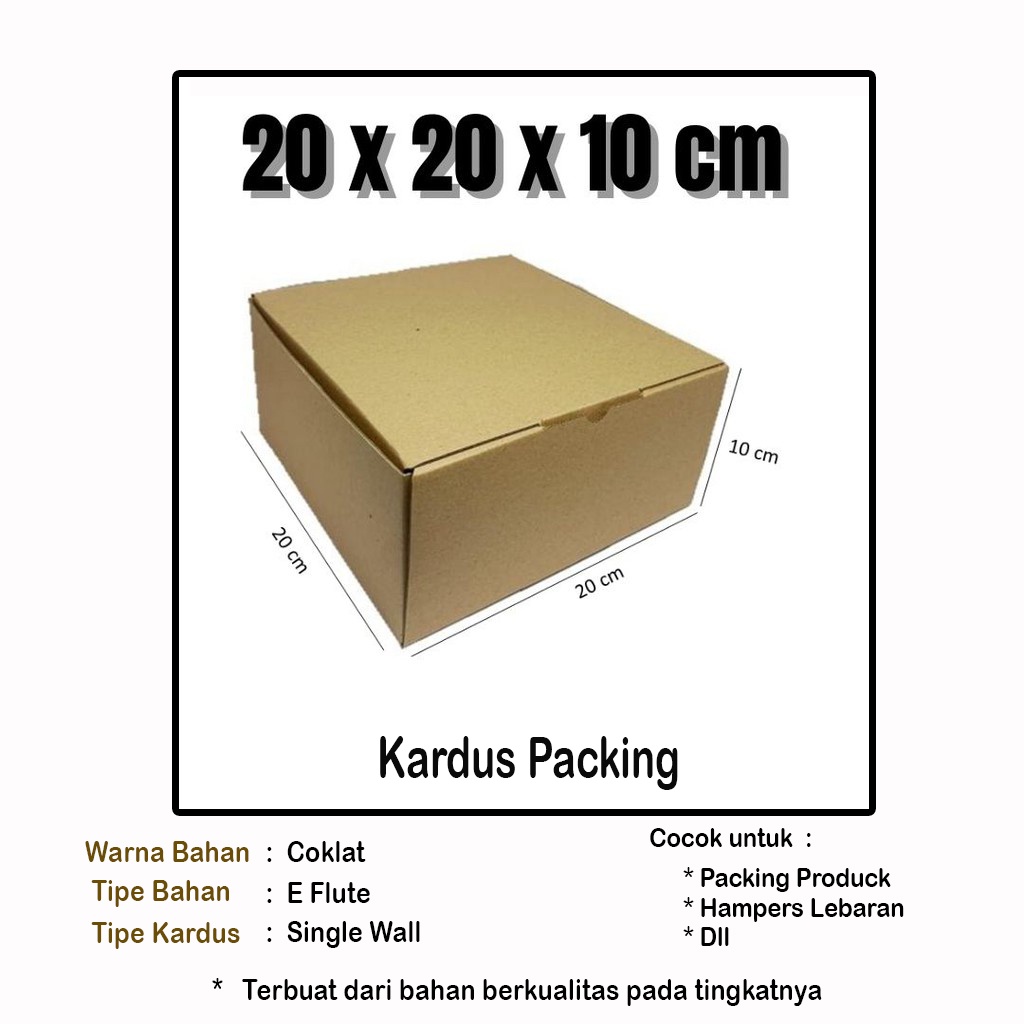 

Box Packing 20x20x10 cm | Kardus Kemasan | Box Roti | Box Hampers | Box Snack