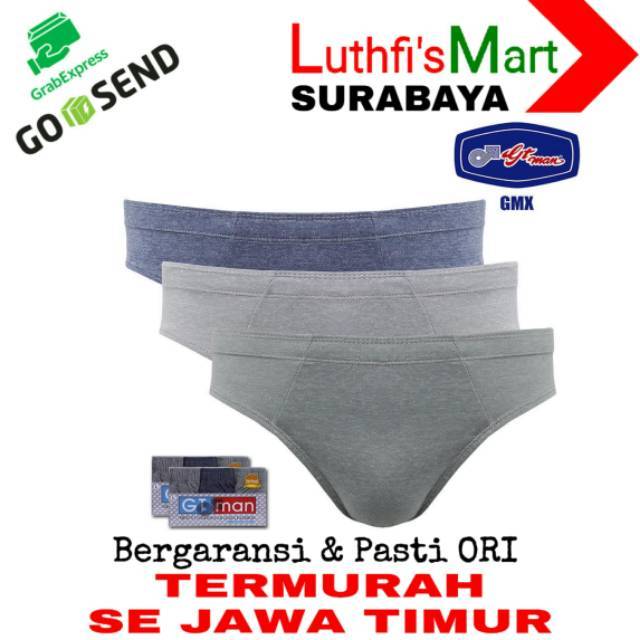 Gtman celana dalam pria isi 3 Celana Dalam Pria GTman GMX Isi 3 Pcs Sempak PRIA Pakaian Dalam Pria G