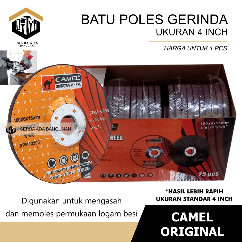 BATU POTONG WD POLES Mata Gerinda Batu 4 inch x 6 mm nippon / ASLI 100% GARANSI UANG KEMBALI