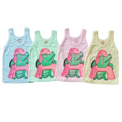 Plazababyku KAOS SINGLET MOTIF WARNA ANAK kaos dalam oblong anak laki2 dan perempuan newborn-3th