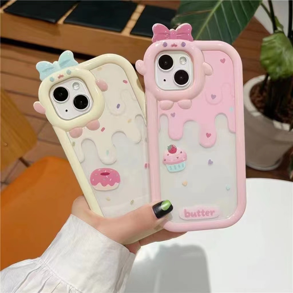 Case Bahan TPU Desain Es Krim Meleleh Untuk iPhone 13 13pro 13prm 11 7Plus 8Plus Xr XS 13 12 Pro Max