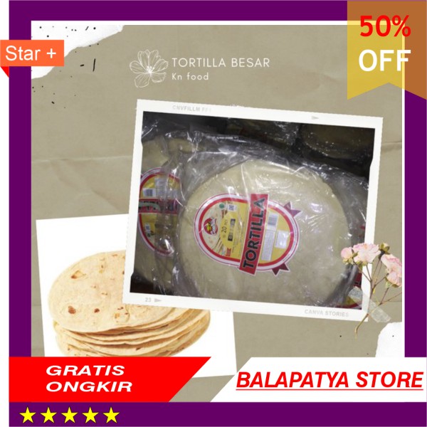 

Tortila Kebab Kulit Kebab diameter 24 cm isi 20- Tortila Libanes Besar