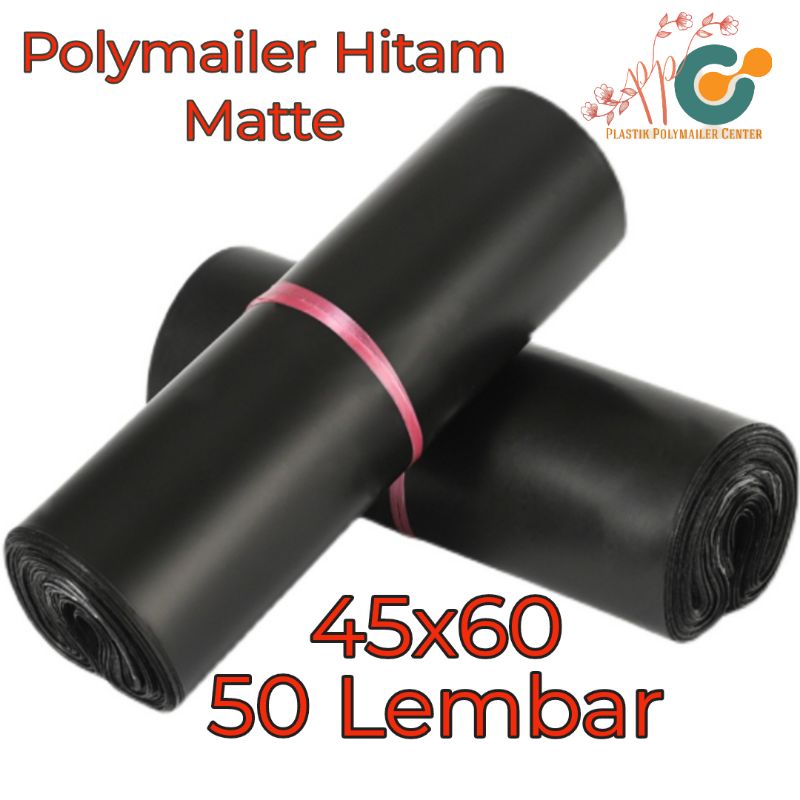 

Plastik Packing Baju Polymailer 45x60CM Hitam Isi 50Lbr / Polimer Online Shop Polymer Olshop
