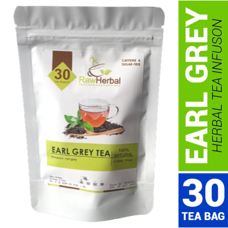 EARL GREY TEA : BLACK TEA AND BERGAMOT OIL (30 Tea Bag)