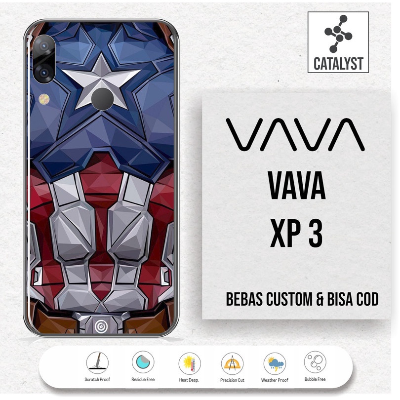 (Buy 1 Get 2) Garskin Skin VAVA XP3 - KODE -SAFK Bisa Custom - Sticker Case