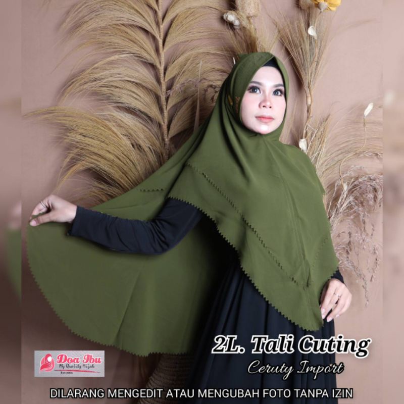khimar Tali Ceruty 2layer cut