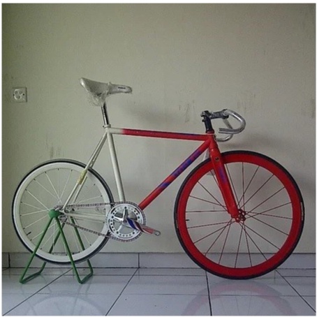 TANGE Full Bike HARMONY C-T 51 cm Red White Dropbar Chromoly. Stem Tange Black . Fixie . Singel Spee