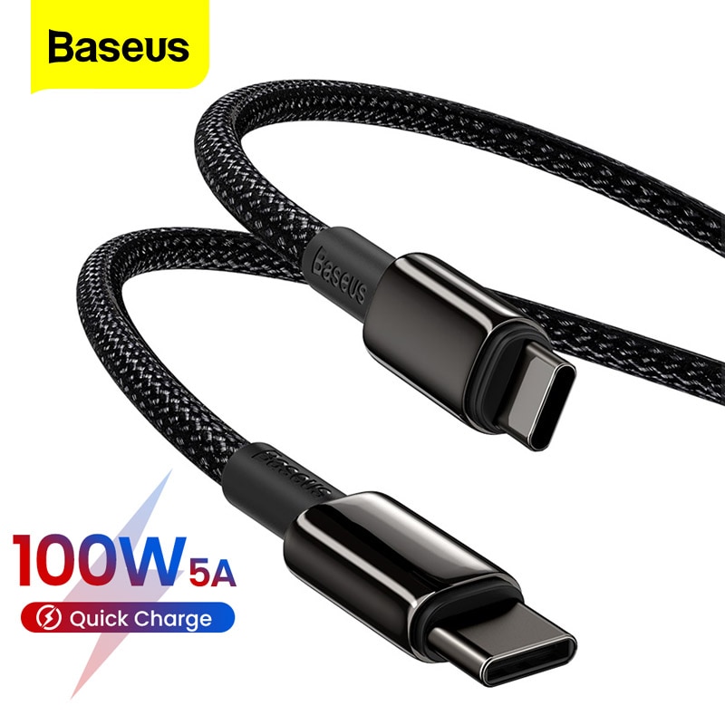 Baseus 100w Kabel Data / Charger Usb Tipe C 4.0 Pd Fast Charging Untuk Xiaomi / Samsung / Macbook Pro