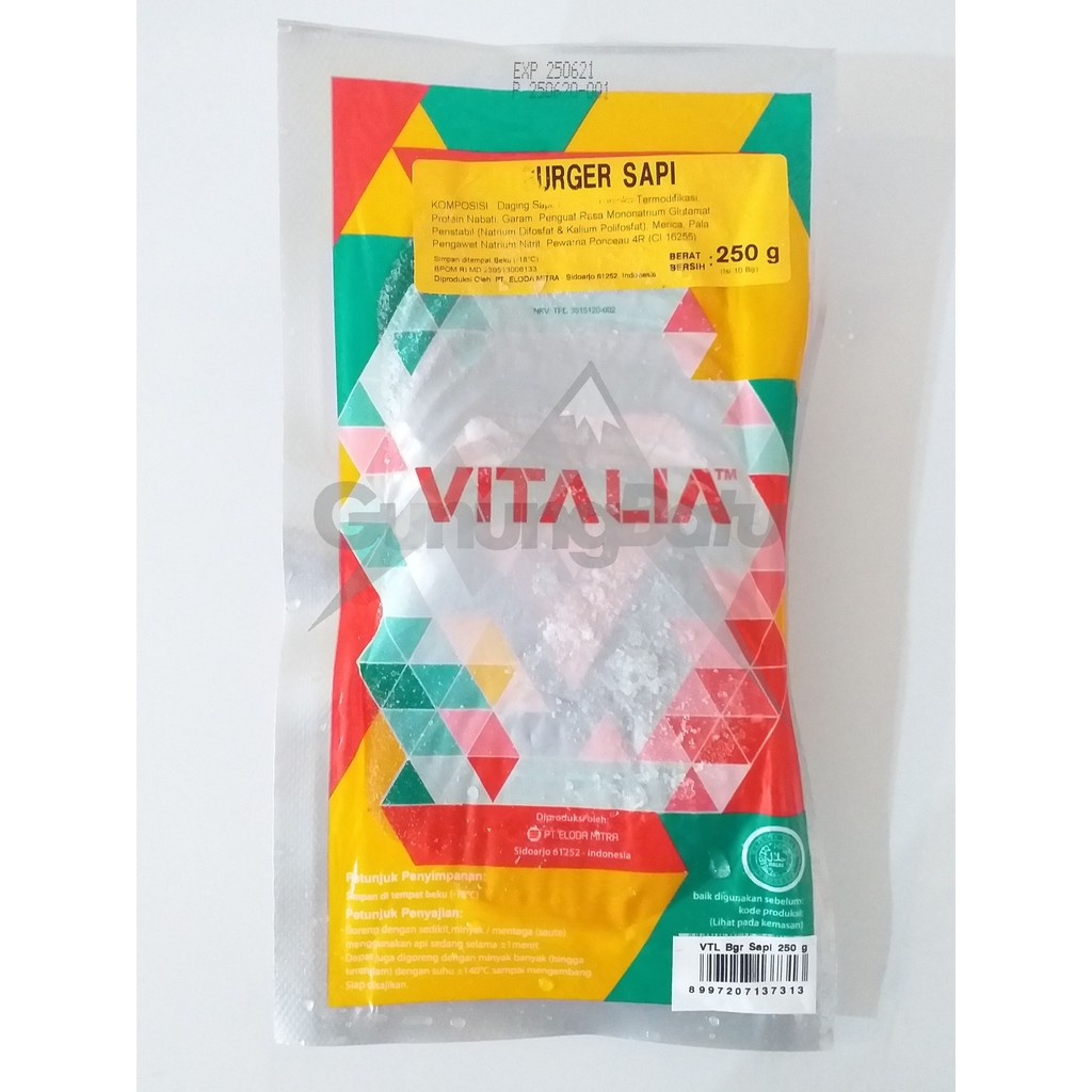 

VITALIA BURGER SAPI 250 GRAM (ISI 10PCS)