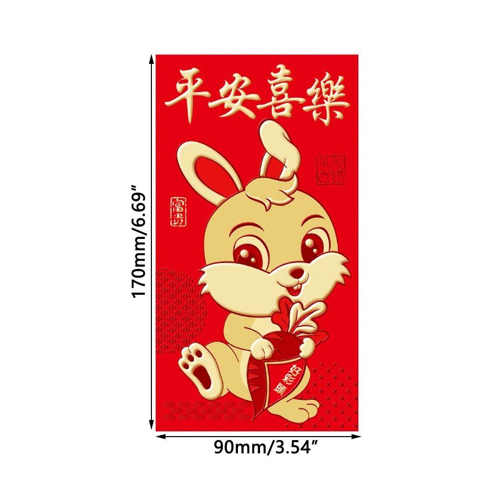 Top 18pcs/set Amplop Merah Packetenvelope Festival Musim Semi Tahun Kelinci Hongbao