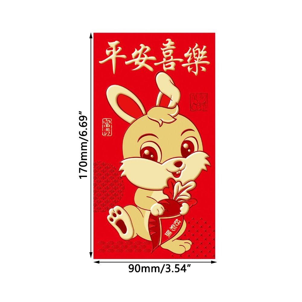 Preva 18pcs/set Amplop Merah New Spring Festival Year of The Rabbit Hongbao