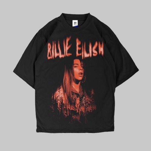 OVERSIZE BILLIE EILISH / TSHIRT BILLIE EILISH / Billie eilish orange TSHIRT / BAJU KAOS TUMBLR TEE