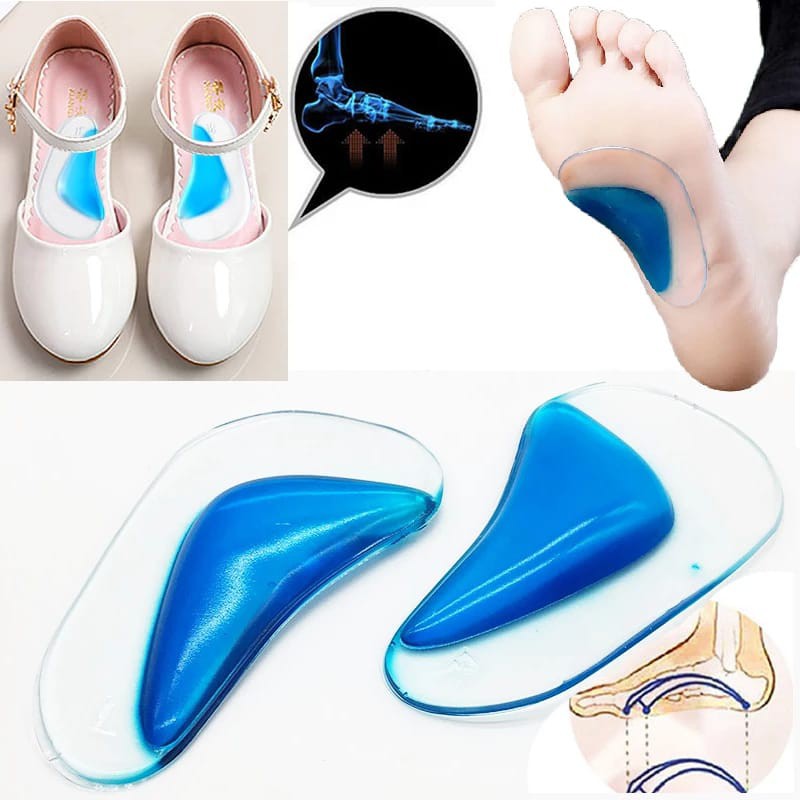 1 Pasang Insole Gel Silicone Flat Foot / Bantalan Kaki Datar