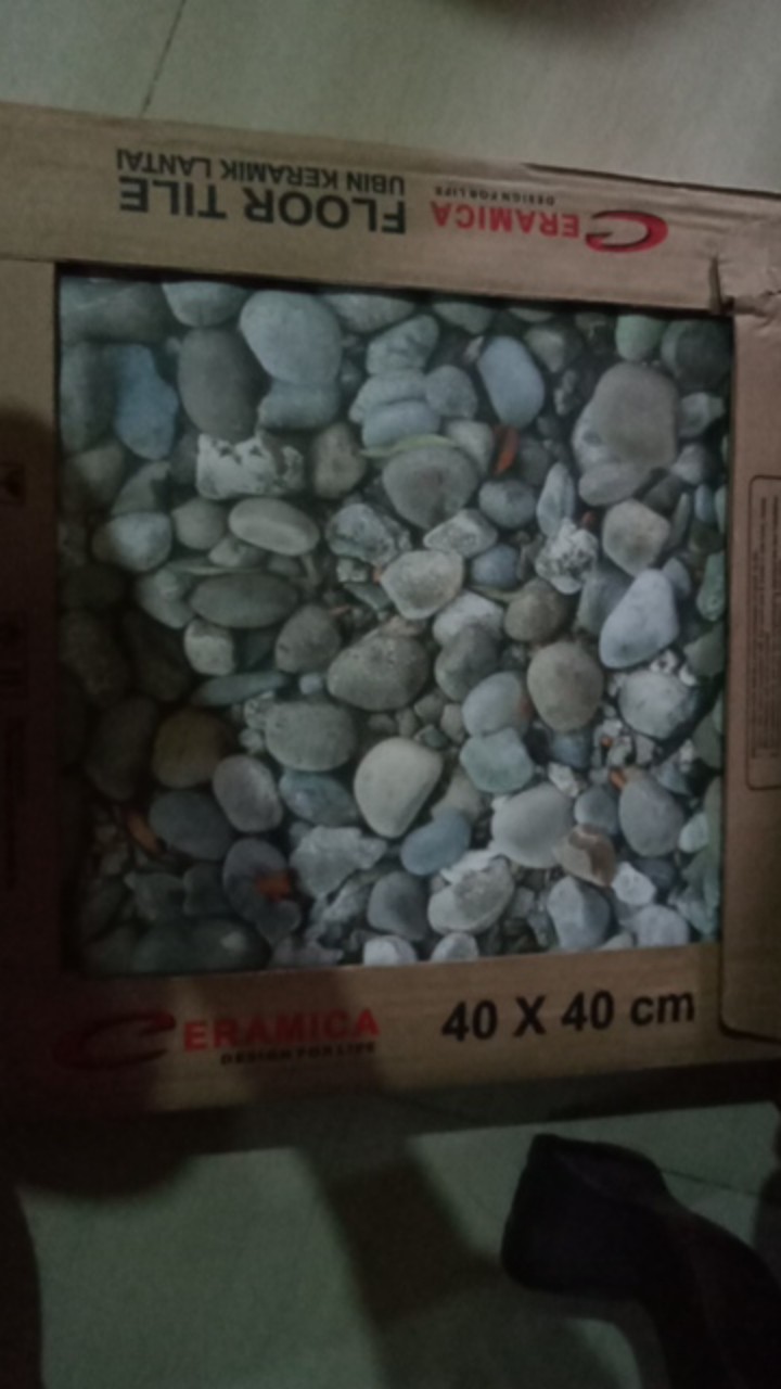 Keramik Lantai Batu Coral Ceramica   Marrystone Grey 40x40 Kw1