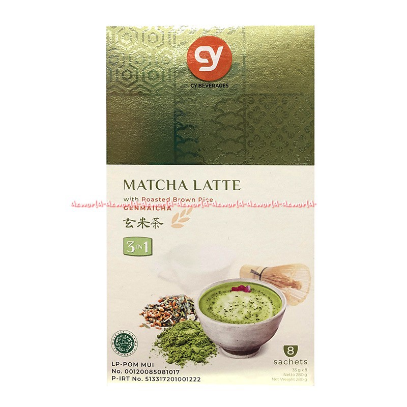 CY Matcha Latte With Roasted Brown Rice Genmaicha 3in1 8sachets