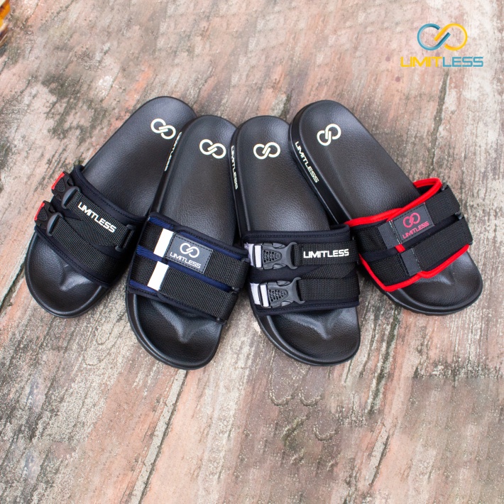 Sandal Pria Distro Kasual Sendal Slide Pria Slip On Sandal Cowo Selop Casual Trendy Sendal Limitless Cowok