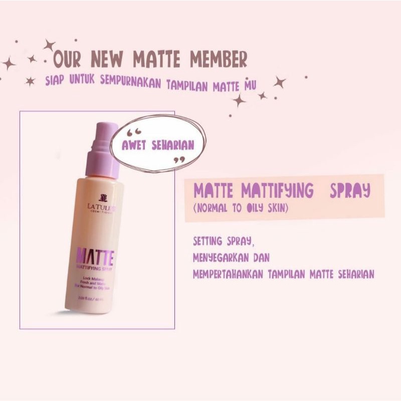 LA TULIPE Mattifying Spray Matte Series | Latulipe