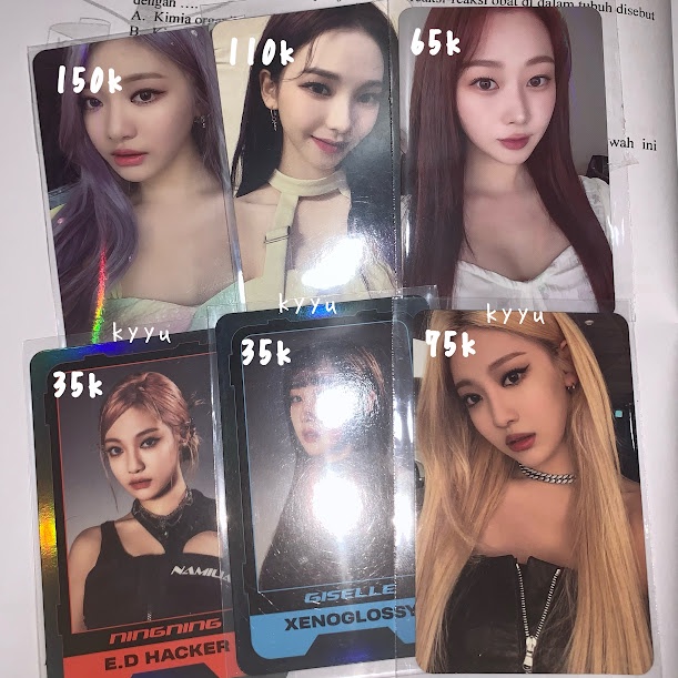 AESPA KARINA NINGNING GISELLE HOTTRACKS KWANGYA VER GIRLS  CHARACTER CARD PC PHOTOCARD