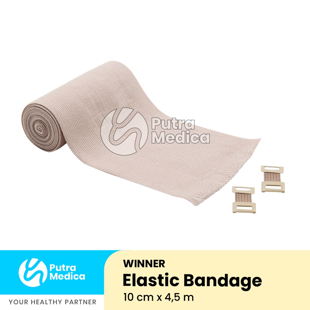 Winner Elastic Bandage 10cm x 4,5m / Perban Coklat Elastis