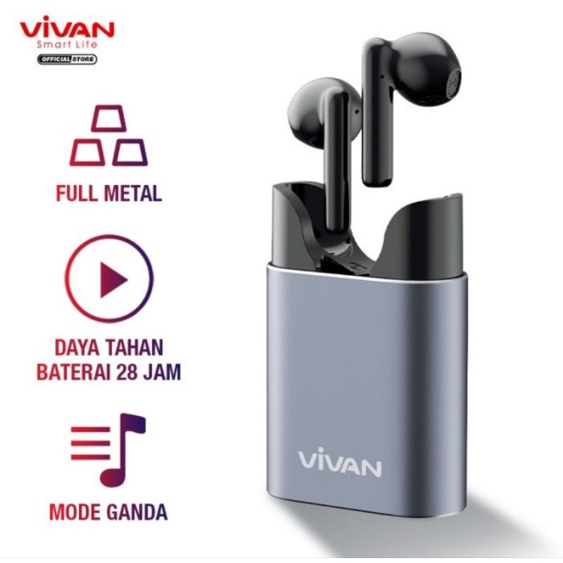 VIVAN Life 100 Handsfree Metallic Bluetooth 5.0