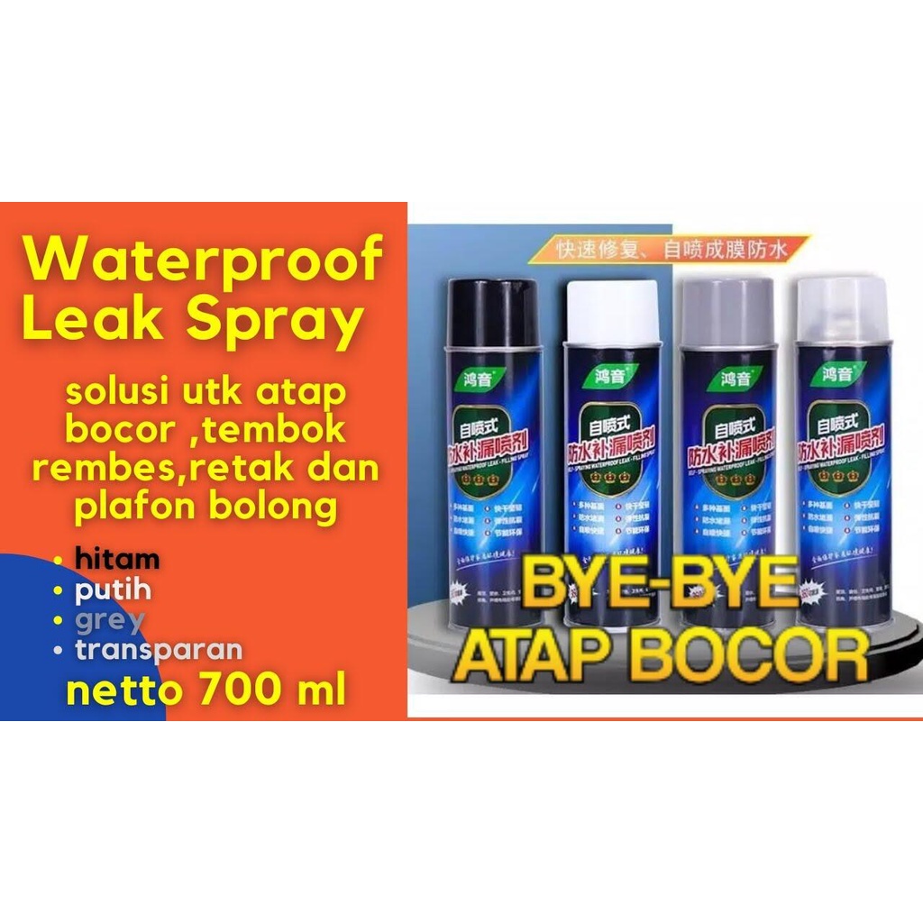 spray anti bocor waterproof untuk atap dinding talang aquarium plafon DLL semprotan pelapis kebocora