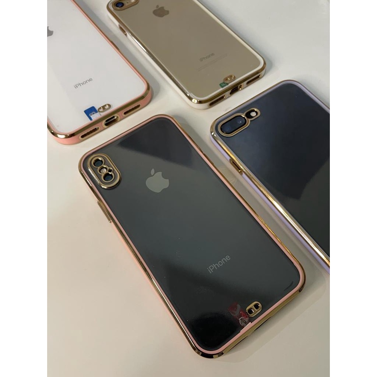 New! Golden Plating Case iPhone - Softcase Antikuning