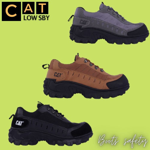 SEPATU CATERPILLAR BULDOZER LOWW SEPATU BOOTS SAFETY PRIA UJUNG BESI - Bisa Bayar Di Tempat