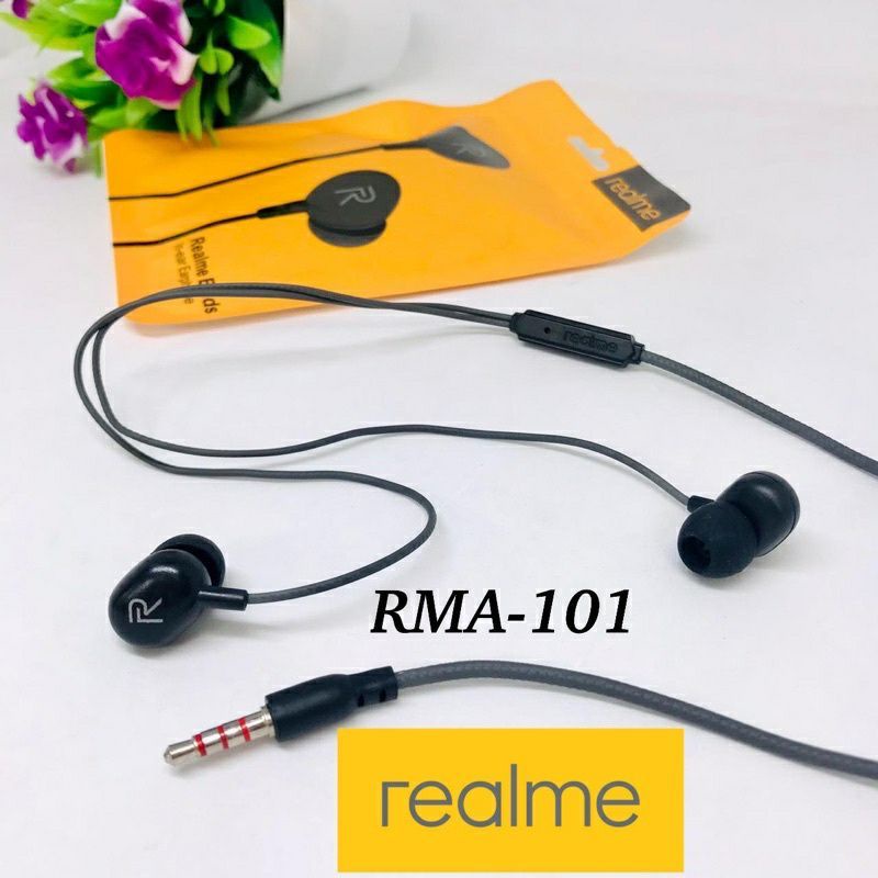 Handsfree Realme RMA101 Stereo Headset Earphone Super Bass RMA 101