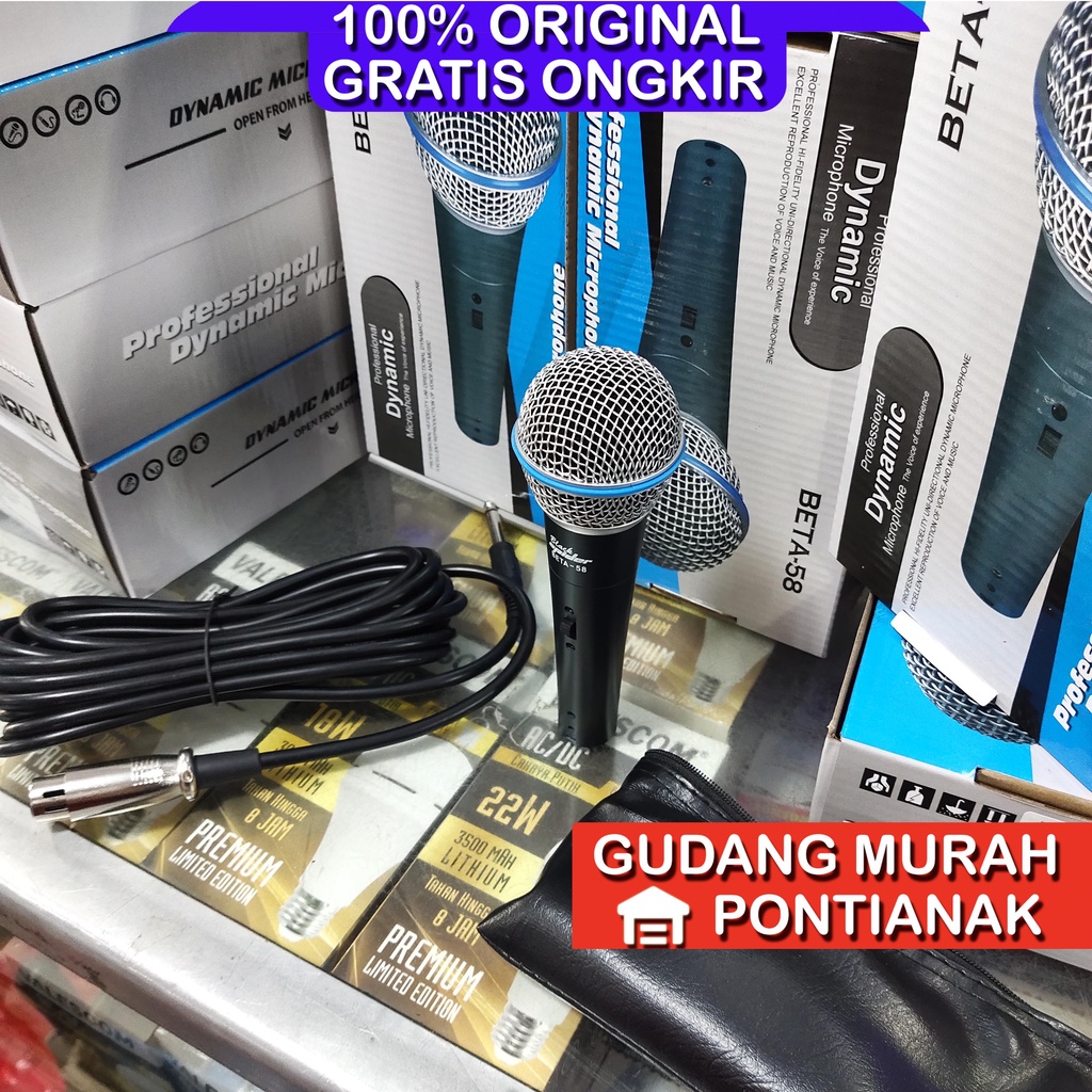 Mic Blackspider ORIGINAL ASLI Suara Jernih dan Nyaring BETA 58