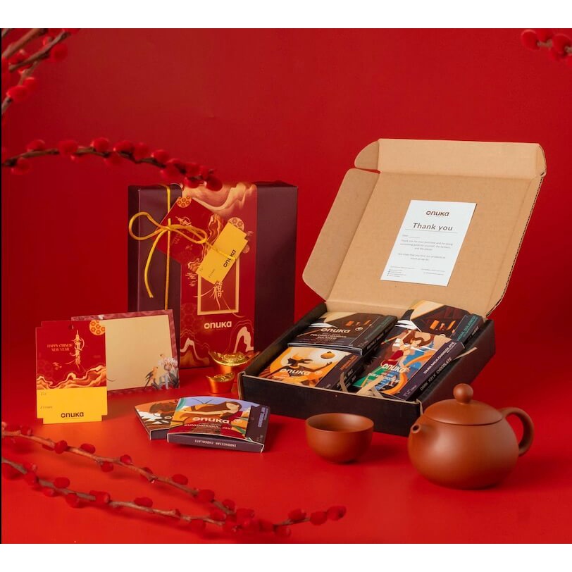

Onuka CNY LUCKY Gift Box / Hampers Hadiah Imlek Coklat Asli Sehat Rendah Gula