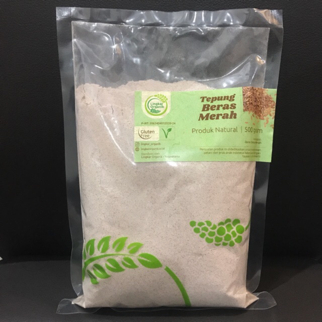Tepung Beras Merah Lingkar Organik 500gram