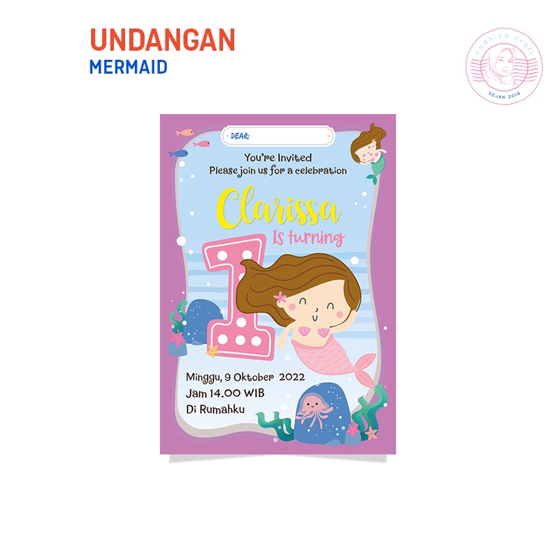 UNDANGAN ULTAH LITTLE MERMAID