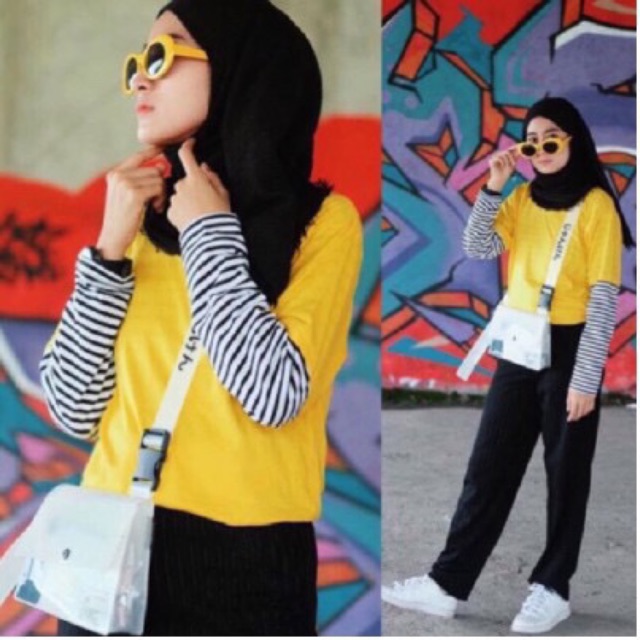 Sabyan Tee bahan babytery fit to L