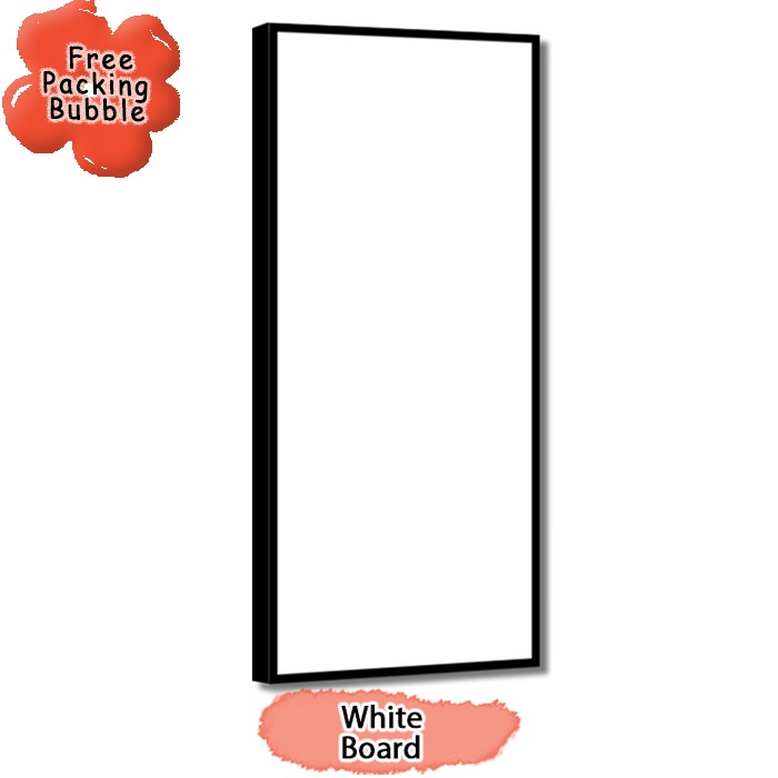 

White Board Melamin / Papan Tulis Putih Ukuran 50x120 cm