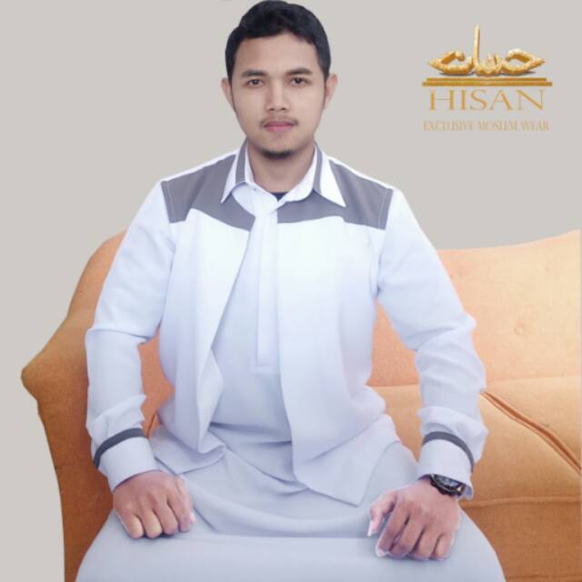 Jubah Pria gamis pria pria 1set plus rompi untuk Ramadhan