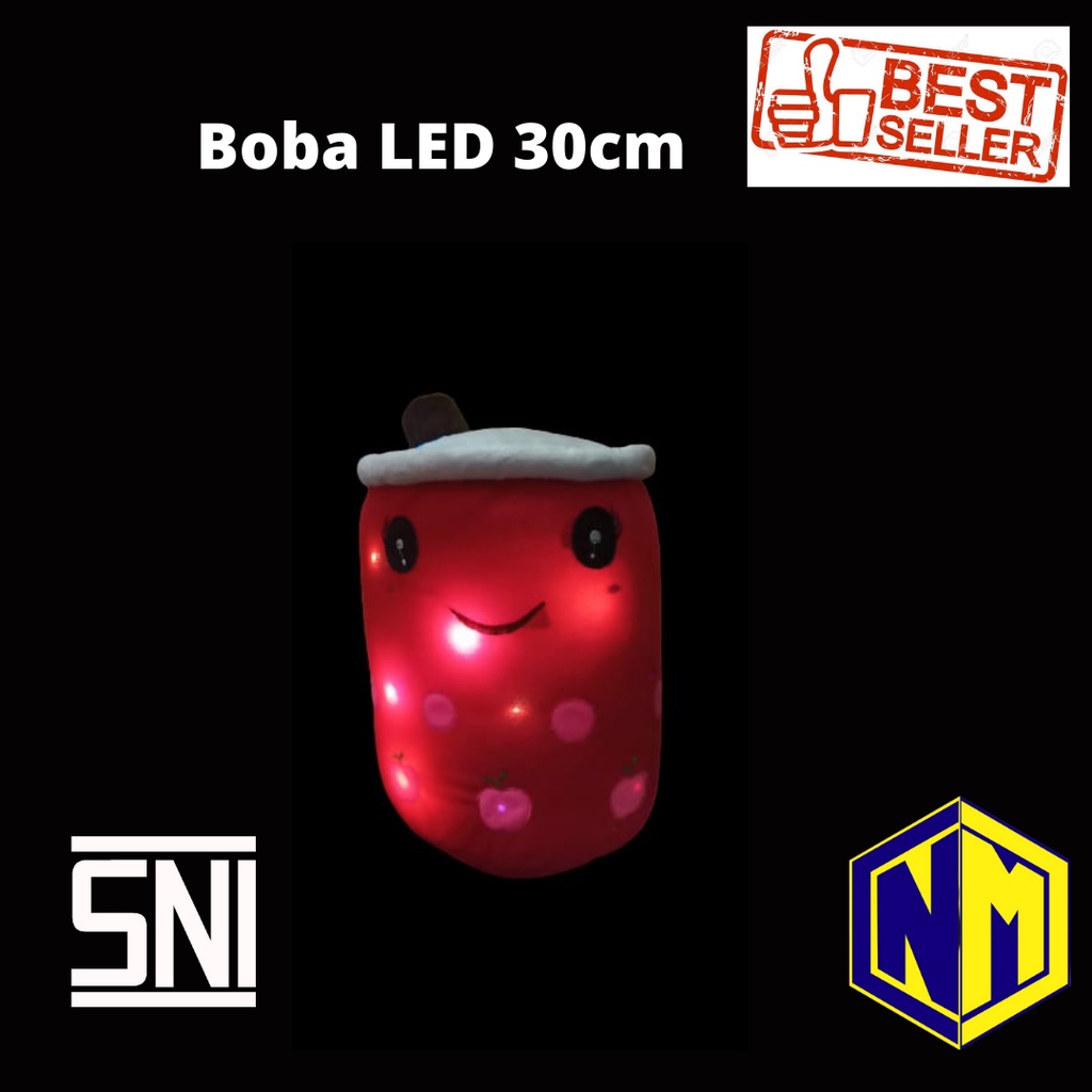 Boneka Boba Bantal Boba Tinggi 30 cm SNI LED Thumbler Boneka Boba lucu  Murah Banget