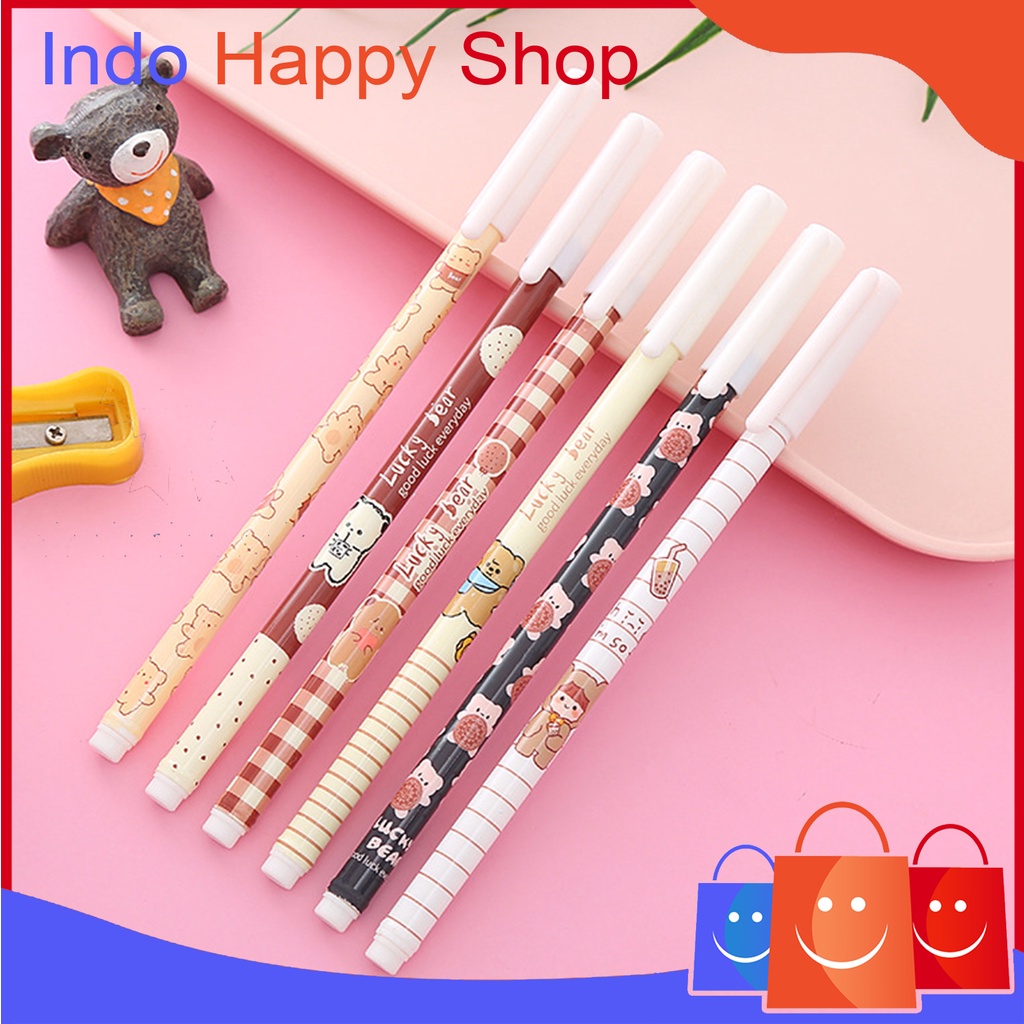 

⭐️ ⭐️Pulpen Gel Motif Cute Bear Pulpen Korea Pelajar Dan Kantor Pena Beruang Lucu Import