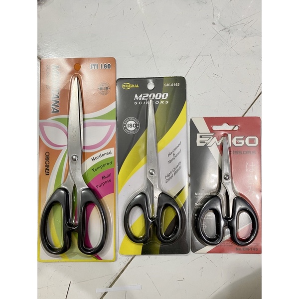 Gunting Emigo Scrissors Besar / Sesamg / Kecil - Gunting Emigo Scrissors / Gunting Stainless steel