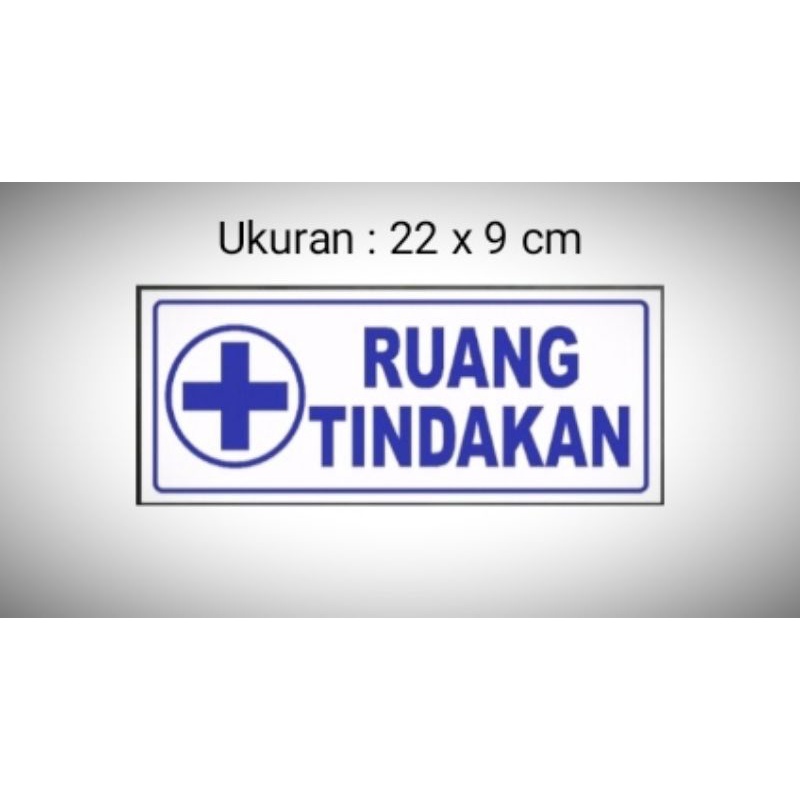 

Sign "Ruang Tindakan" Sign label Acrylic, Sign Board Akrilik